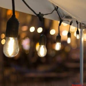Guirlande guinguette unie blanc chaud